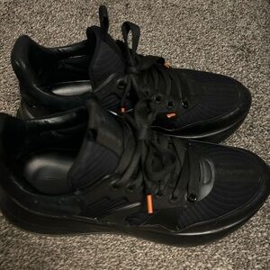 Alexander McQueen Black and Orange Sneakers